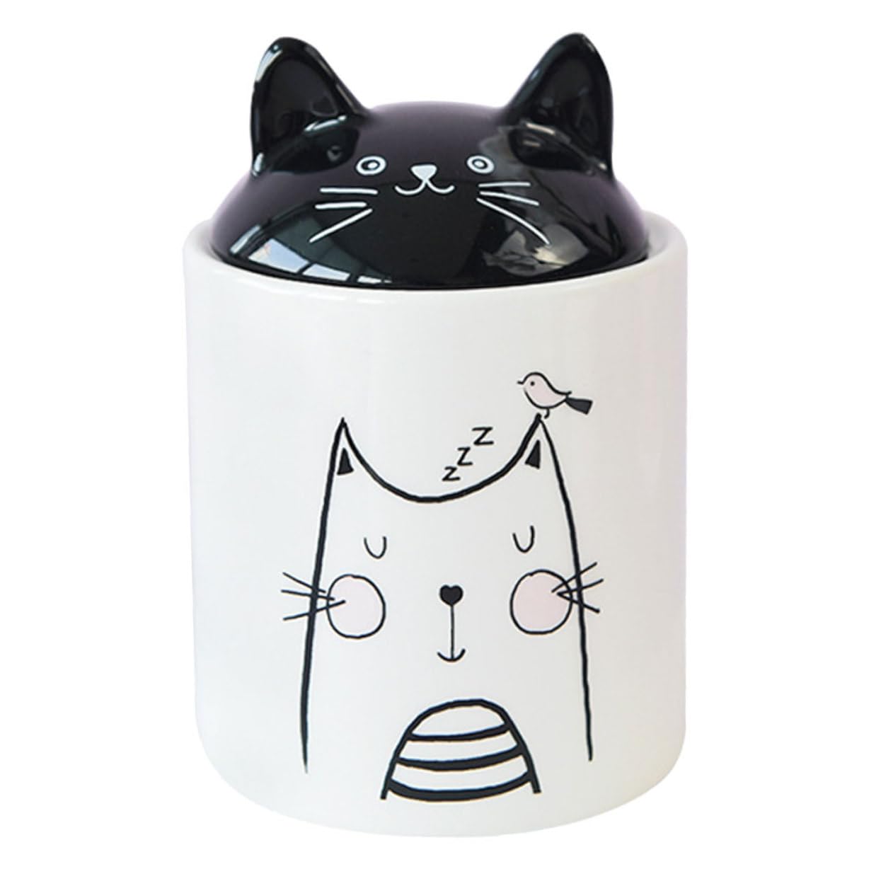 Amazon｜PAMINGONO セラミック気密ジャー 猫型の壷 猫のお菓子皿