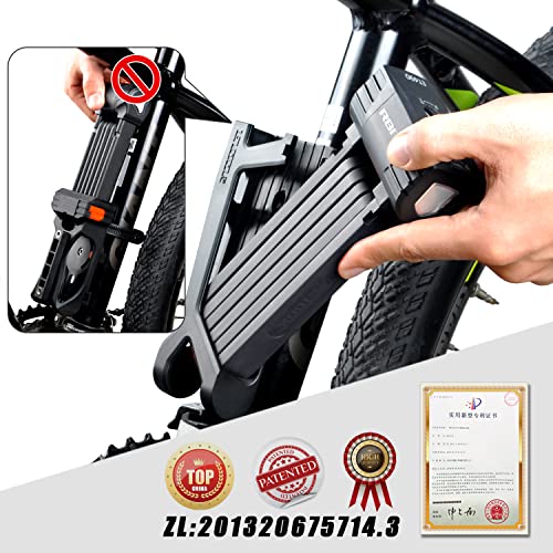 Bike Lock Rbrl Bicycle Lock, 2.95 Ft Folding Locks, Heavy Duty Anti-Theft Bike Chain Locks With Keys And Case For Bikes, E-Bikes Or Scooters #TOP1