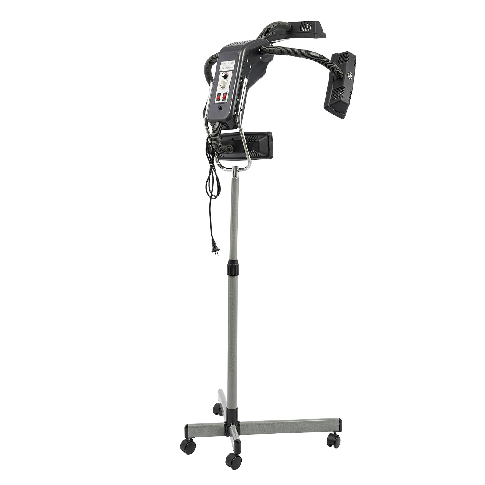 Supporto da pavimento per parrucchiere con cuffia asciugacapelli, temperatura 40-70°C, altezza 150-170 cm