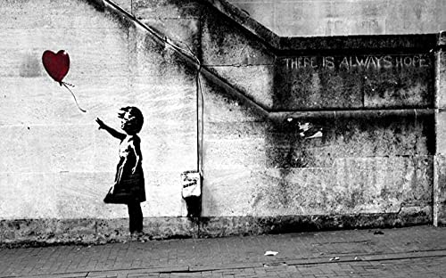 Amazon.com: Banksy Balloon Girl There Is Always Hope - Canvas Wall