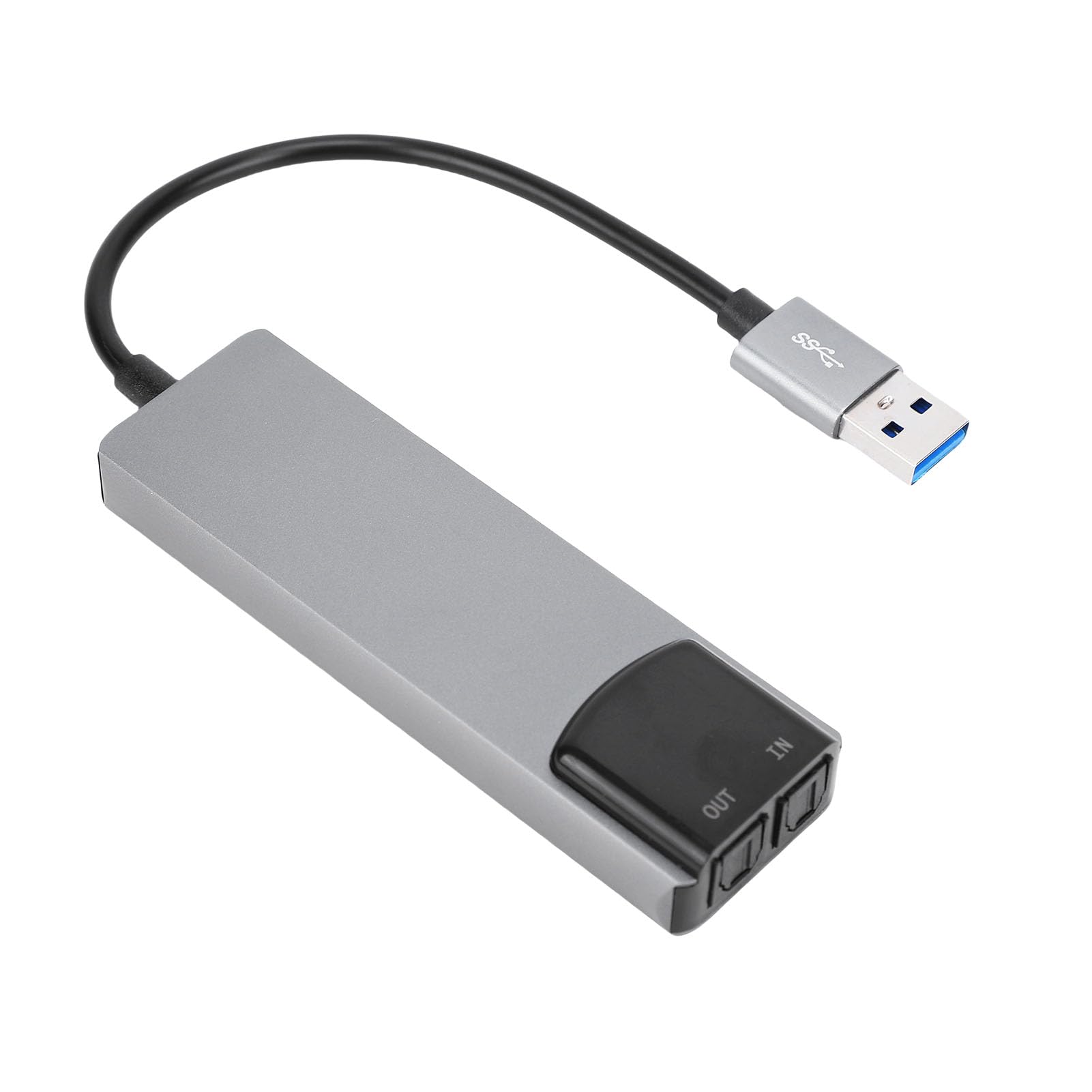 Karta Dźwiękowa USB 7.1, Adapter USB 7.1, Zewnętrzna Karta Dźwiękowa do Laptopa PC z Wyjściem Cyfrowym SPDIF i Obudowa ze Stopu Aluminium