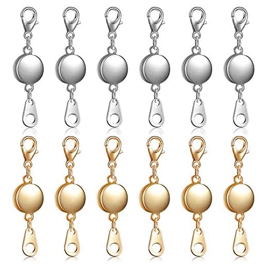 12-Piece Magnetic Necklace and Bracelet Clasps Set