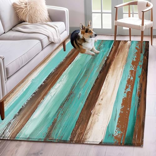 Tapete decorativo teal brown 36x60 pulgadas miniatura 3