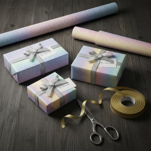 Image of Prettykrafts Illusion Print Gift Wrapping Paper | Pack of 5 | 70x50x0.2 cm | Large Size | Reusable & Eco-Friendly Paper Bags for Gifting, Parties, Return Gifts, Shopping and Special Occasions, Multi