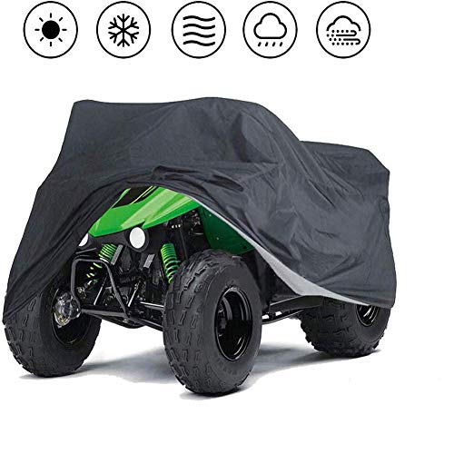 ZHAOK Mower mower cover waterproof and dustproof all-weather outdoor/indoor UV protection agent 210D polyester fiber with drawstring and storage bag (maximum size 245 * 50 * 140CM),L