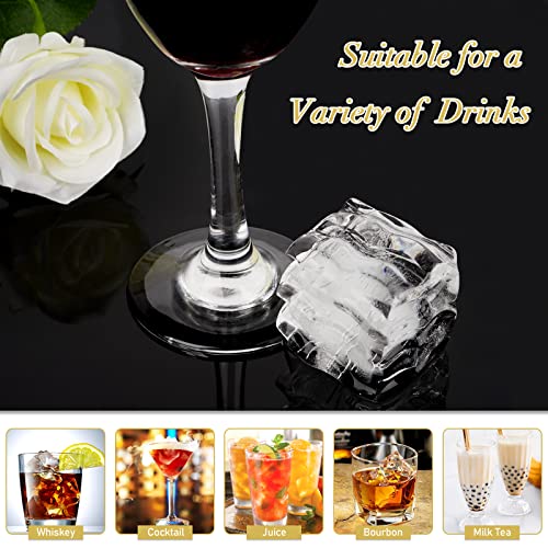 Edudif Whiskey Ice Mold Metal Ice Cube Molds For Cocktails Golden Large Ice Cube Tray Molds Stamp With Plastic Tray - Stylish And Unique Designs To Your Drinks (Pattern 1) #TOP4