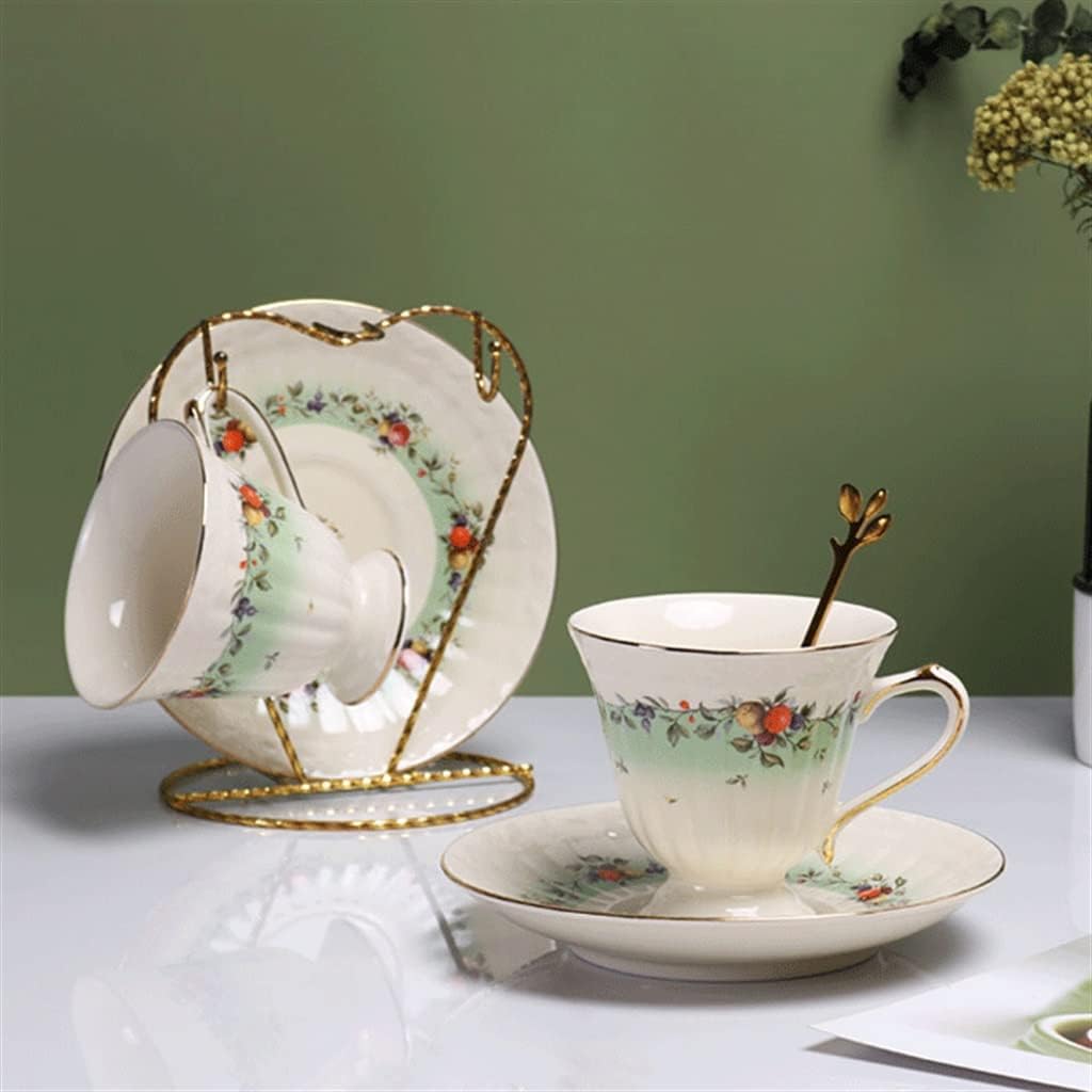 Vintage Coffee Cup Set Ceramic Plate Pot English Afternoon Tea