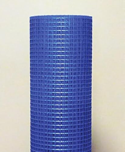 Miniatura 2 de Ferretelix Malla Fibra De Vidrio Para Revocos Y Mortero Azul Rollo 1 M X 50 M Luz 10x10 Mm Refuerzo Para Construcción
