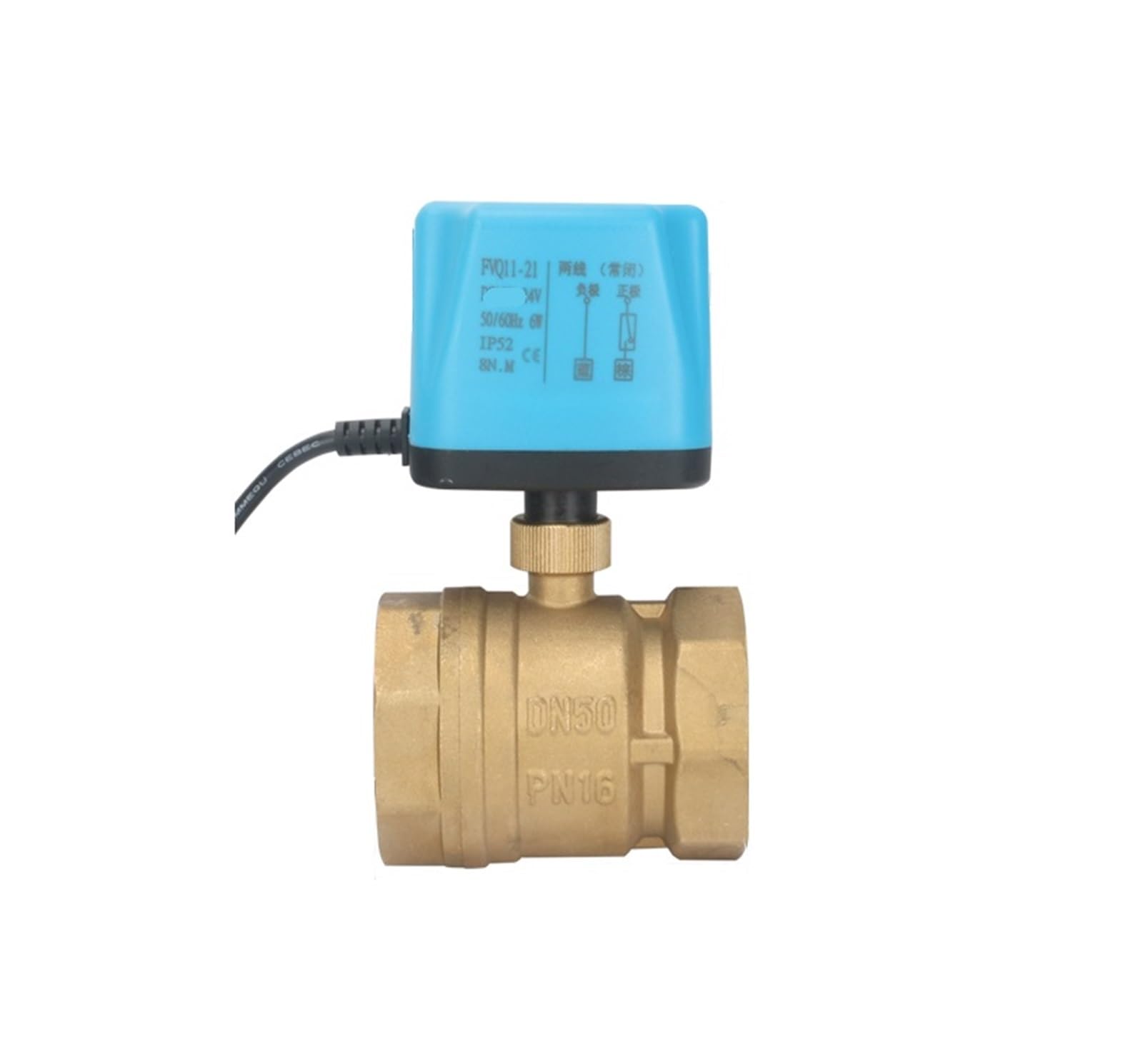 XFMZFUBD 2" Normally Closed/Normally Open Ball Valve 220V 12V 24V 2 Wire Brass Ball Valve Replacement Solenoid Valve(12VDC,Normally Open)