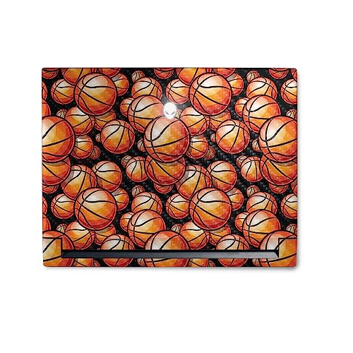 Image of MightySkins Carbon Fiber Skin Compatible with Alienware M18 R1 (2023) Full Wrap Kit - Basketball Life | Protective, Durable Textured Carbon Fiber Finish | Easy to Apply | Made in The USA