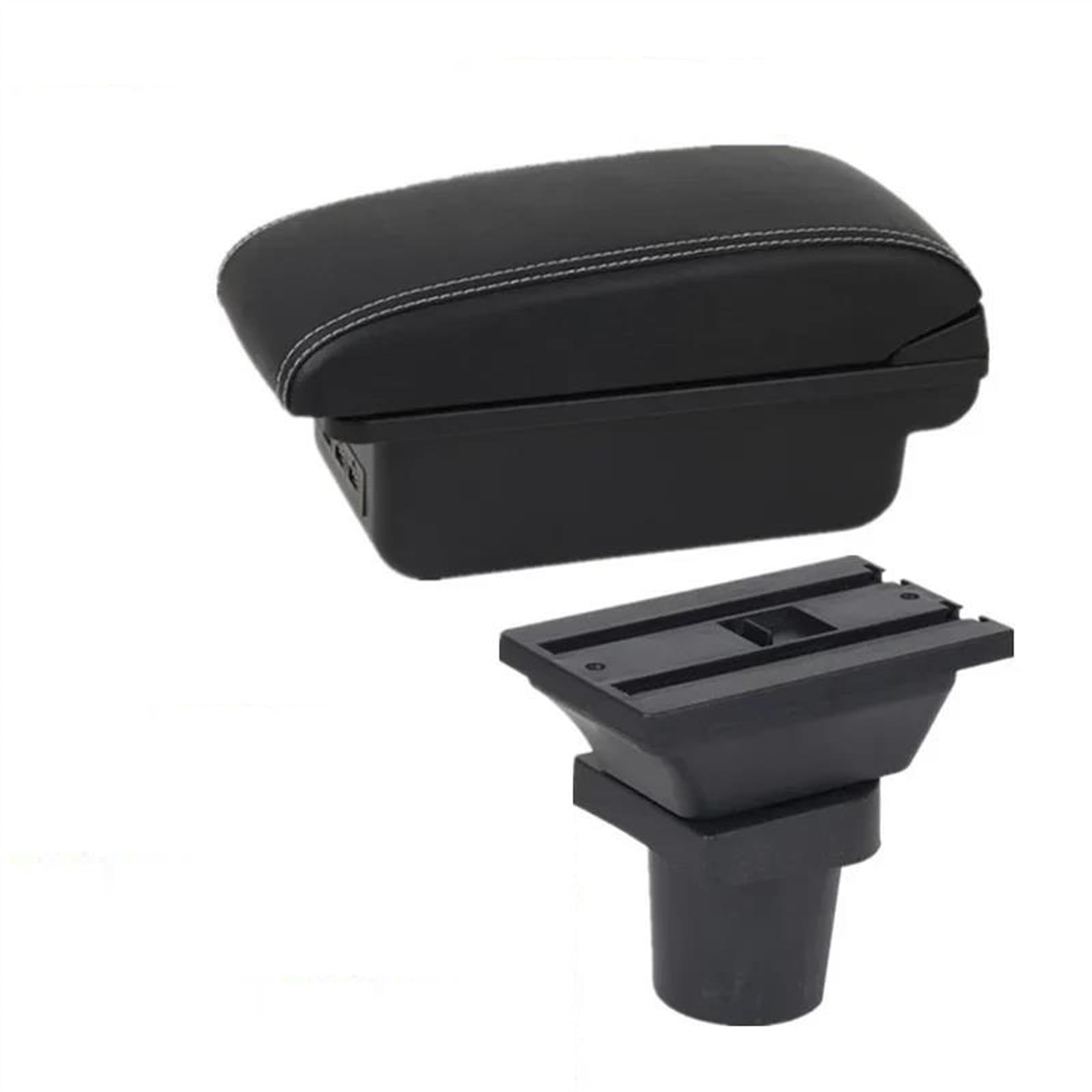 NOHEEU Car Armrest Special Storage Box Modification Parts For Yaris 3 For Hybrid For Vitz(B1 white line 3USB)