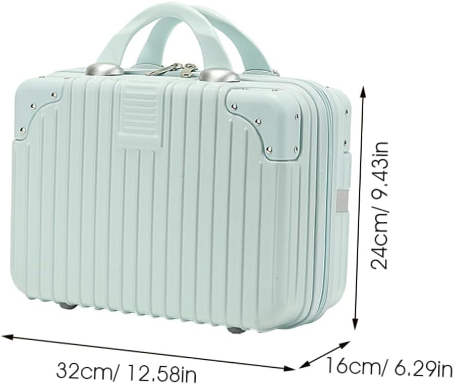 Capacity Makeup Organizer Suitcase Portable Cosmetic Storage Box for Travel Home Use Vintage Design for Skincare