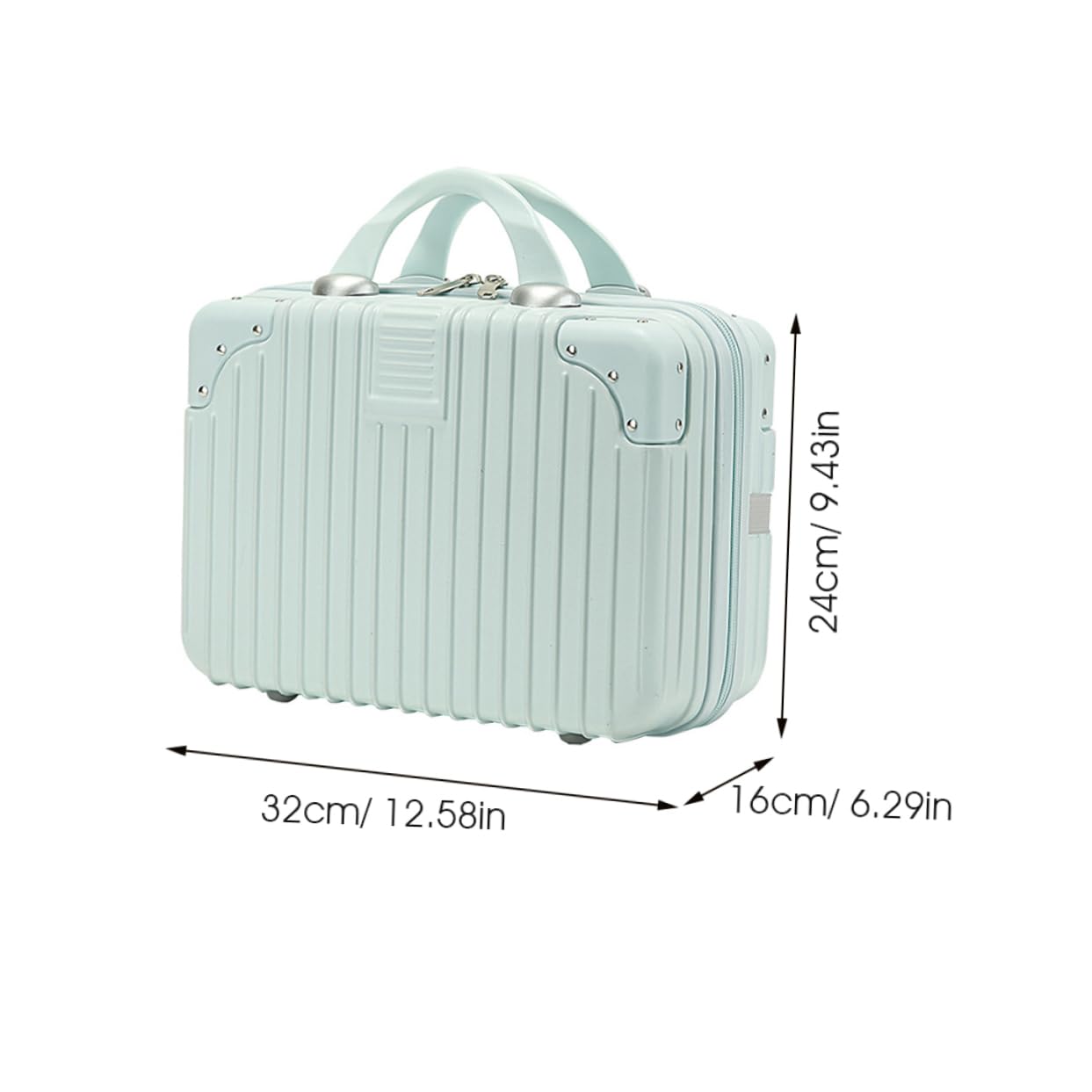 KALLORY Retro Makeup Case Box Portable Makeup Organizer for Cosmetic Storage Holder with Dividers for Makeup Essentials and Sundries
