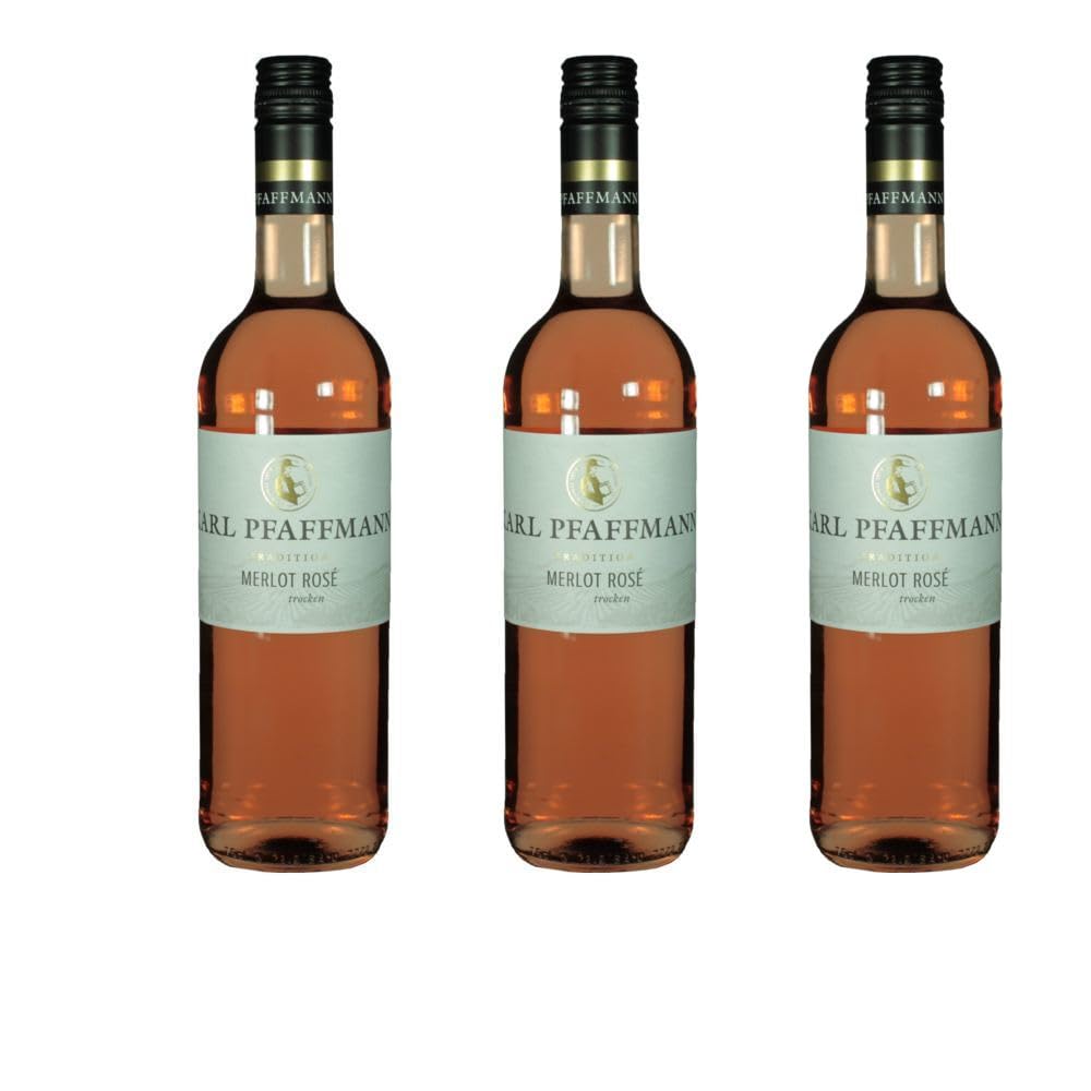 Vorteilspaket (3x0.75L) Merlot Rosé trocken (243) Pfalz Dt. Qualitätswein Karl Pfaffmann/ErnenWein/Wine
