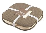 GoodGram 2 Pack Non Slip Ultra Comfort Memory Foam Chair Pads - Assorted Colors (Taupe)