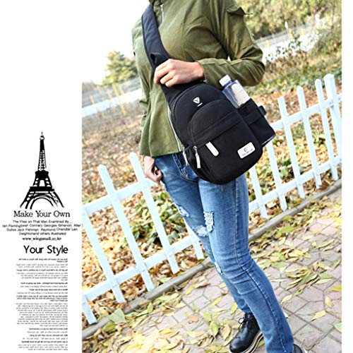 Homens Mulheres Nylon Crossbody Bag Outdoor Camping ombro Peito Ciclo Sling Bag diário de viagem de