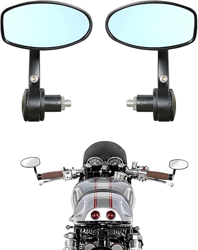 Vista 2 de DREAMIZER Espejos universales para barra de motocicleta de 7/8 pulgadas, espejo retrovisor trasero compatible con Honda Grom, Yamaha, Kawasaki
