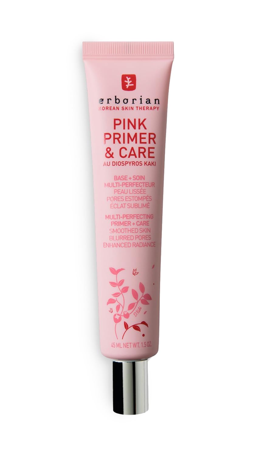 Pink Primer & Care, Multifunctional Pore‑Blurring Cream & Hydrating Rosy Makeup Base, Moisturizing and Smoothing Effects, Korean Skincare