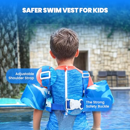 Gogokids Kids Swim Vest, Toddler Floaties For 3050 Lbs/26 Years Old Girls And