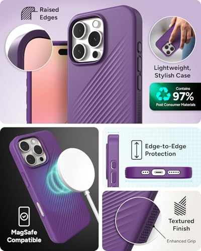 Coque iPhone 16 Pro écologique design violet pour le quotidien - 5
