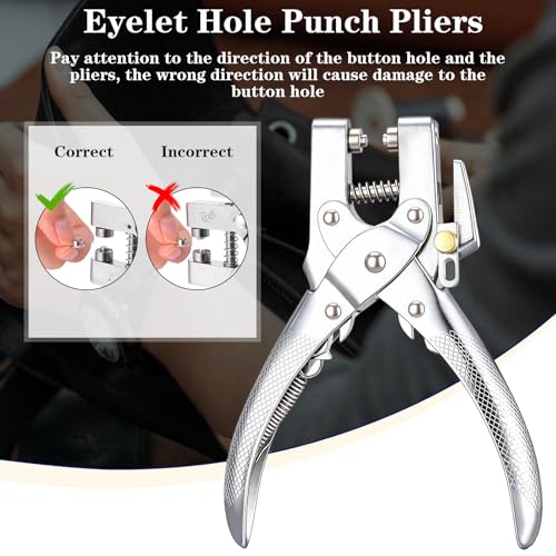 Grommet Tool Kit Eyelet Plier, Gold, 3/16 Inch by Honoson - Used condition - Image 5