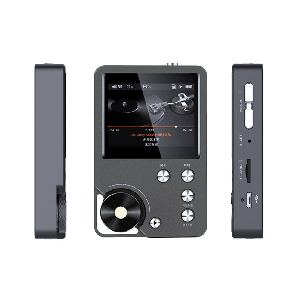 Reproductor de MP3 de Alta Fidelidad Sin Pérdida DSD Reproductor de Música de Audio Digital de Alta Definición Deportes Ampliable hasta 256 GB, 64 GB