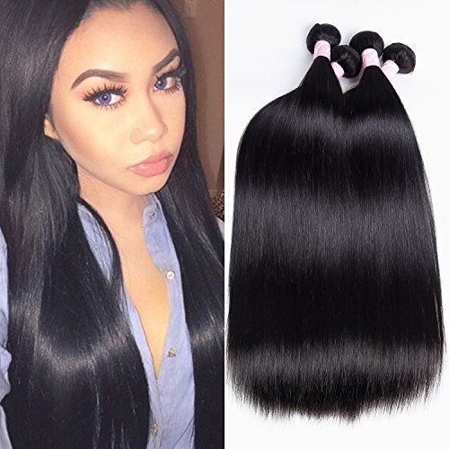 4 Bundles Peruvian Straight Hair 20" 22" 24" 26" 8A Mink Peruvian Straight Virgin Hair Weave Bundles Natural Color 100% Unprocessed Human Hair Peruvian Virgin Remy Hair Weft 400g