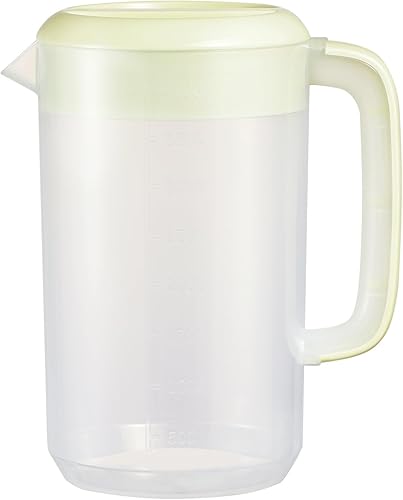 Jarra de agua de plástico de 135 oz4 litros1 galón con tapa, jarra de agua sin BPA, para bebidas calientesfrías, té helado (verde, 135 onzas)