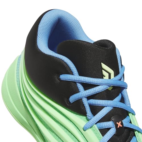 adidas Unisex-Adult Dame X Basketball, Lime Burst/Signal Coral/Blue Burst, 8 - image 6