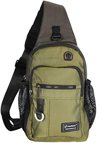 Vanlison Crossbody Sling Bag Backpack for Men & Women Army Green