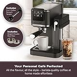 Hamilton Beach Espresso Coffee Machine, BaristaPro+ 8-in-1, Compact Stainless Steel, LCD Touch Screen Control, Integrated Milk Frother, 20-Bar Pressure & Fast Heat, Hot & Iced Coffee, Black - HBC7210B - Image 9