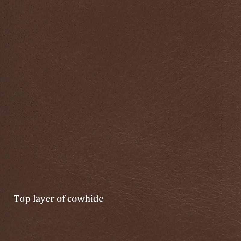 Men's wallet Men's Large Capacity Wallet Top Layer of Cowhide Short Wallets for Father，Husband(Coffee)3