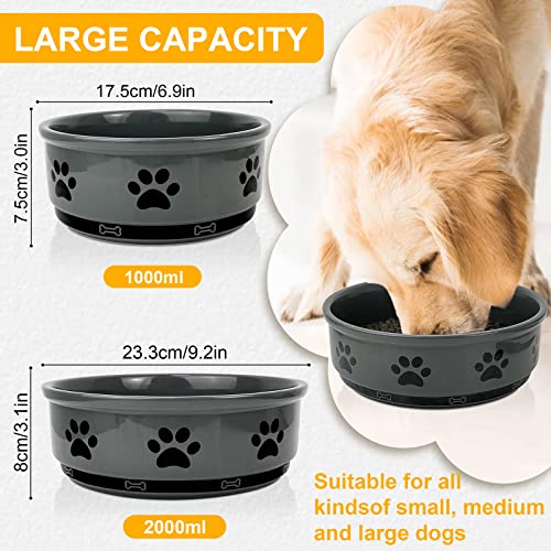 Ceramic Pet Bowl for Dogs and Cats Weighted Nonslip Dog Bowls Food and Water Dish Durable Pets Feeding Bowls Suitable for Small Medium and Large Dogs Grey 36 Oz  Cucciolini Doodles Ceramic pet bowl for dogs and cats weighted non slip dog bowls food and water dish durable pets feeding bowls suitable for small medium and large dogs grey 36 oz   cucciolini doodles