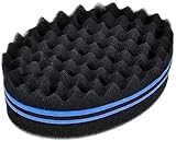Magic Barber Double-Sided Brush for Black Men's Curly Hair - Afro Coil Care Tool with Big Holes for Dreads, Locking, Waves, and Curls