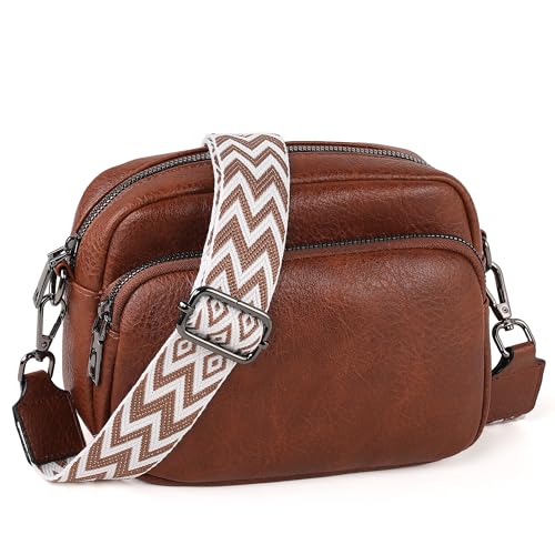 Image of TANTOMI Small Crossbody Bag for Women, Vegan Leather Shoulder Bags for Women, Travel Purse with Adjustable Shoulder Strap