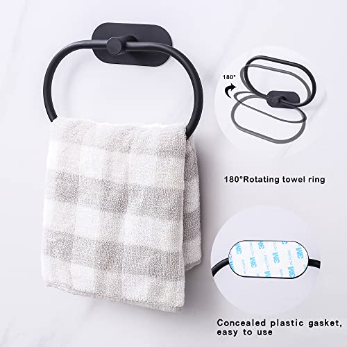 Towel Ring Hand Towel Holder For Bathroom Stainless Steel Wall Mounted Metal Hand Towel Rack Rustproof Towel Hanger For Bath Kicthen, 2 Pcs #TOP3