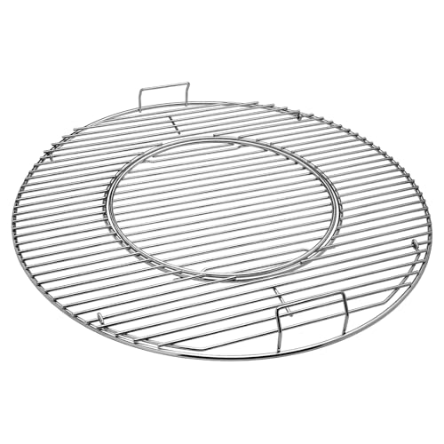 SHINESTAR Grill Grate for 22 Weber Charcoal Grills Kettle Performer Master-Touch Upgraded 8835 Gourmet BBQ System Hinged Cooking Grate 21.5x21.5 Inch