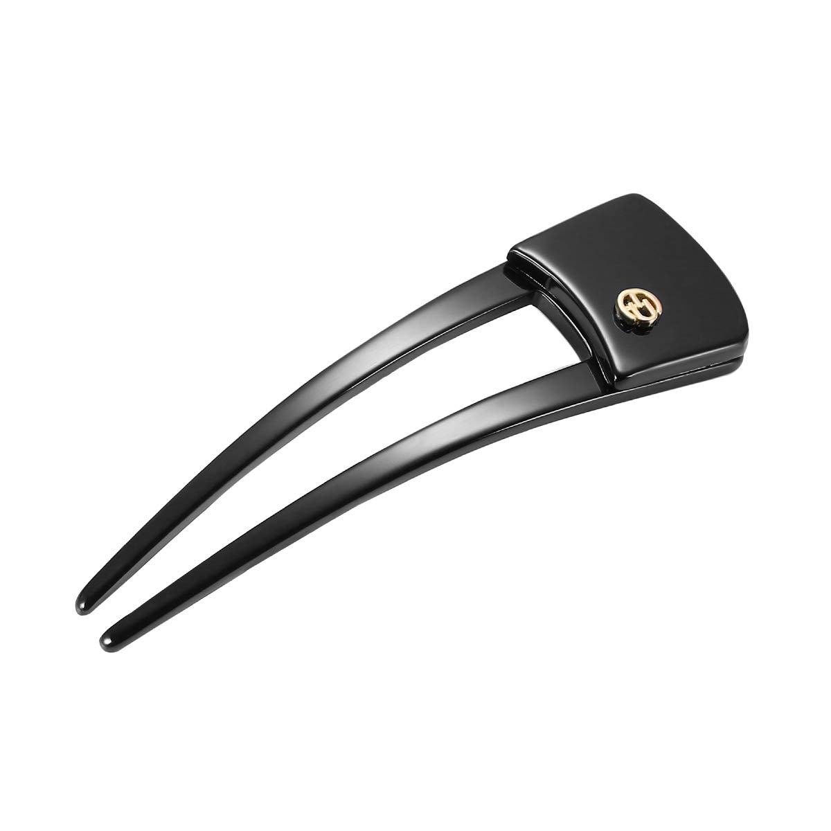 EVITA PERONI Large Black Tortoise Resin Hair Stick Basic Claw Clips for Women