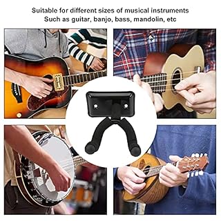 Support de guitare portable universel avec rembourrage en acier pour banjo, basse, mandoline - Les Beatles, Paul McCartney, John Lennon, RIngo Starr, George Harrison Support de guitare portable universel avec rembourrage en acier pour banjo, basse, mandoline – Image 6