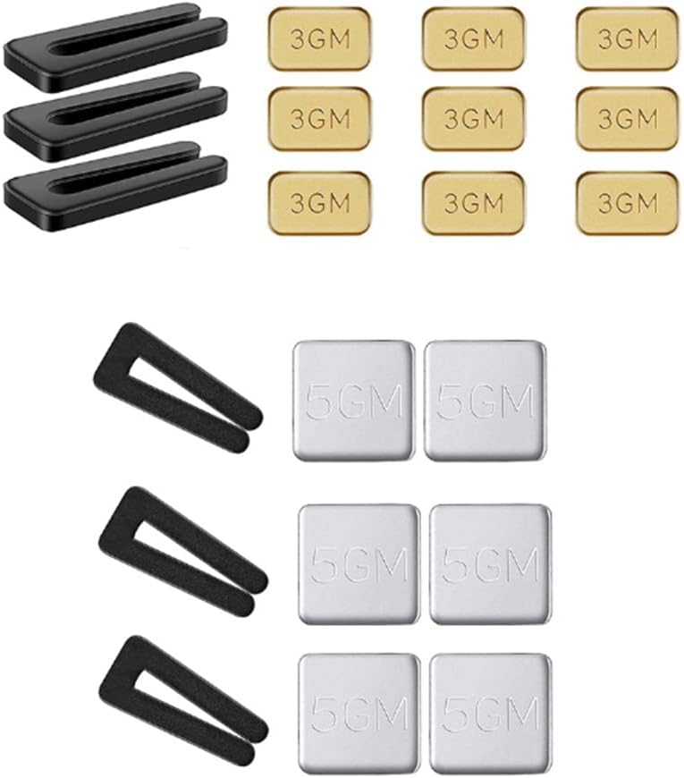 Daweglop 6 Juegos de Kit de Equilibrio de Aspas de Ventilador de el Kit de Equilibrio de Peso Ventilador Incluye Peso de Metal Autoadhesivo 5G y Peso 3G
