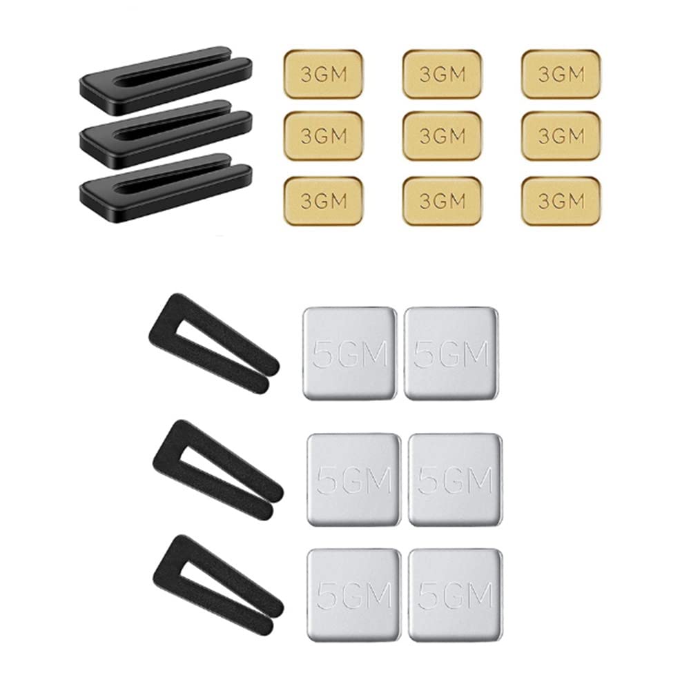 Fvoagaou 6 Sets of Ceiling Fan Blade Compensation Set Fan Weight Balance Set Includes Self-Adhesive 5G Weight Metal and 3G Weight