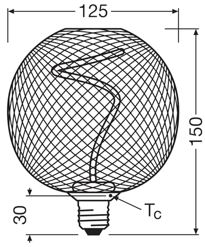Osram Decor Led Spiral Filament Globe E27 3,5W Nero 818 - 6
