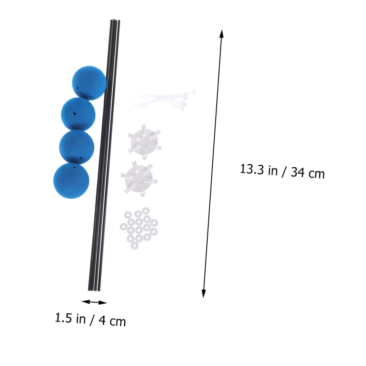 MUSISALY Kit D'atterrissage RC – 3 Pièces, Boules éponge + Tiges Carbone Pour Hélicoptère Débutant/expert