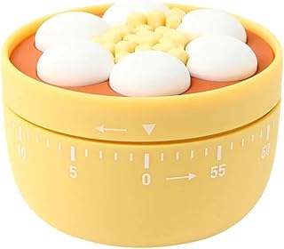 Minuterie de Cuisine en Forme Dessert, Horloge mécanique 60 Minutes, Cuisson, Aucune Pile nécessaire, Facile à Lire(Yellow)