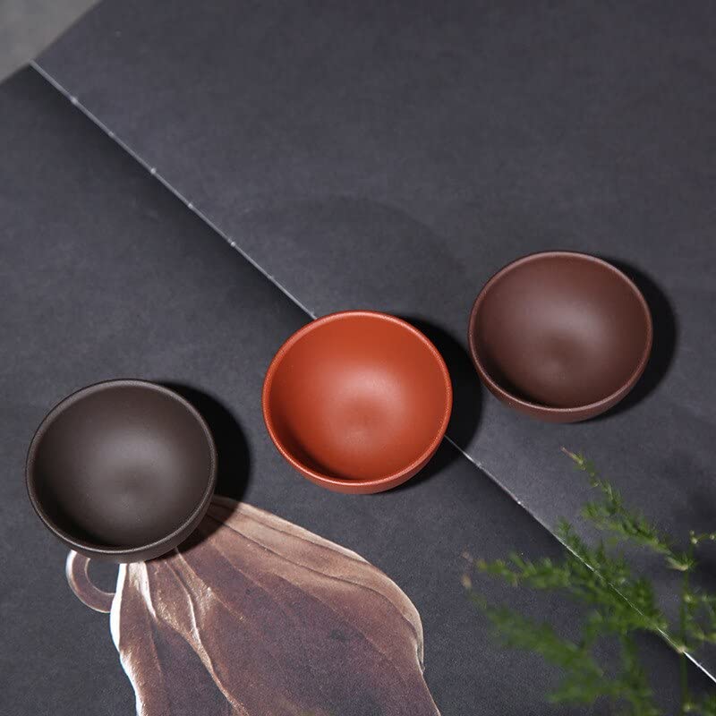 AILIFE 2 unids/set crudo mineral púrpura arcilla tazas de té hecho a mano cerámica taza china kung fu Drinkware pequeño té taza de agua oficina