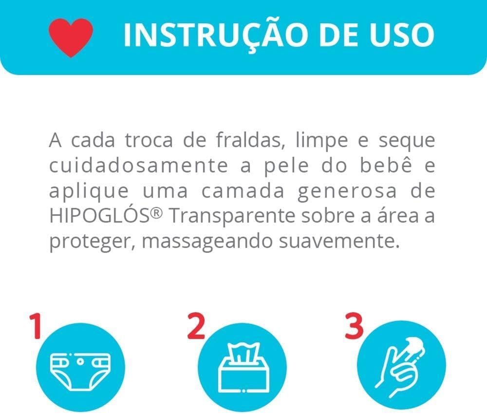 Hipoglós Creme Preventivo de Assaduras Transparente, Leve 120g Pague 80g