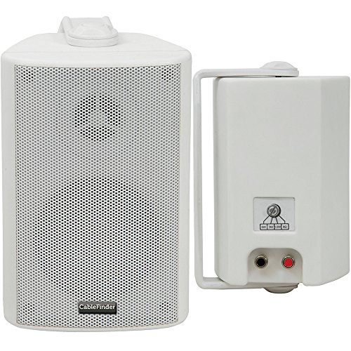 QUALITY 6.5" 120W White Background HiFi Speaker *100V & 8ohm* Wall Mount Bookshelf - Loops