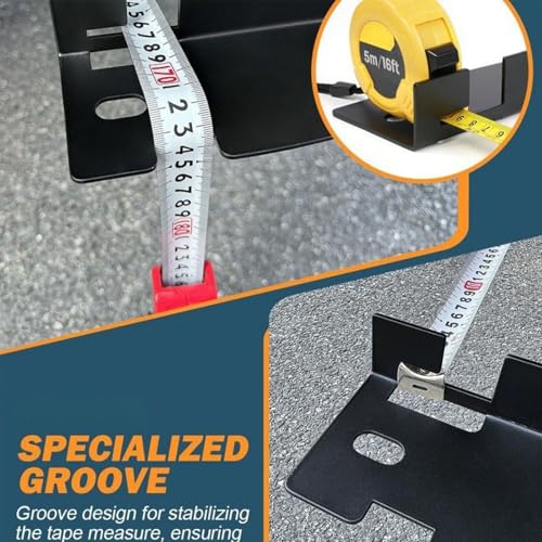 Image of Wheel Alignment Tools, 2PCS Accurate Toe Alignment Measurements Plates Kit, Heavy Duty Stainless Steel DIY Align Measuring Tool Hanging Holes for Various Vehicles (Black)