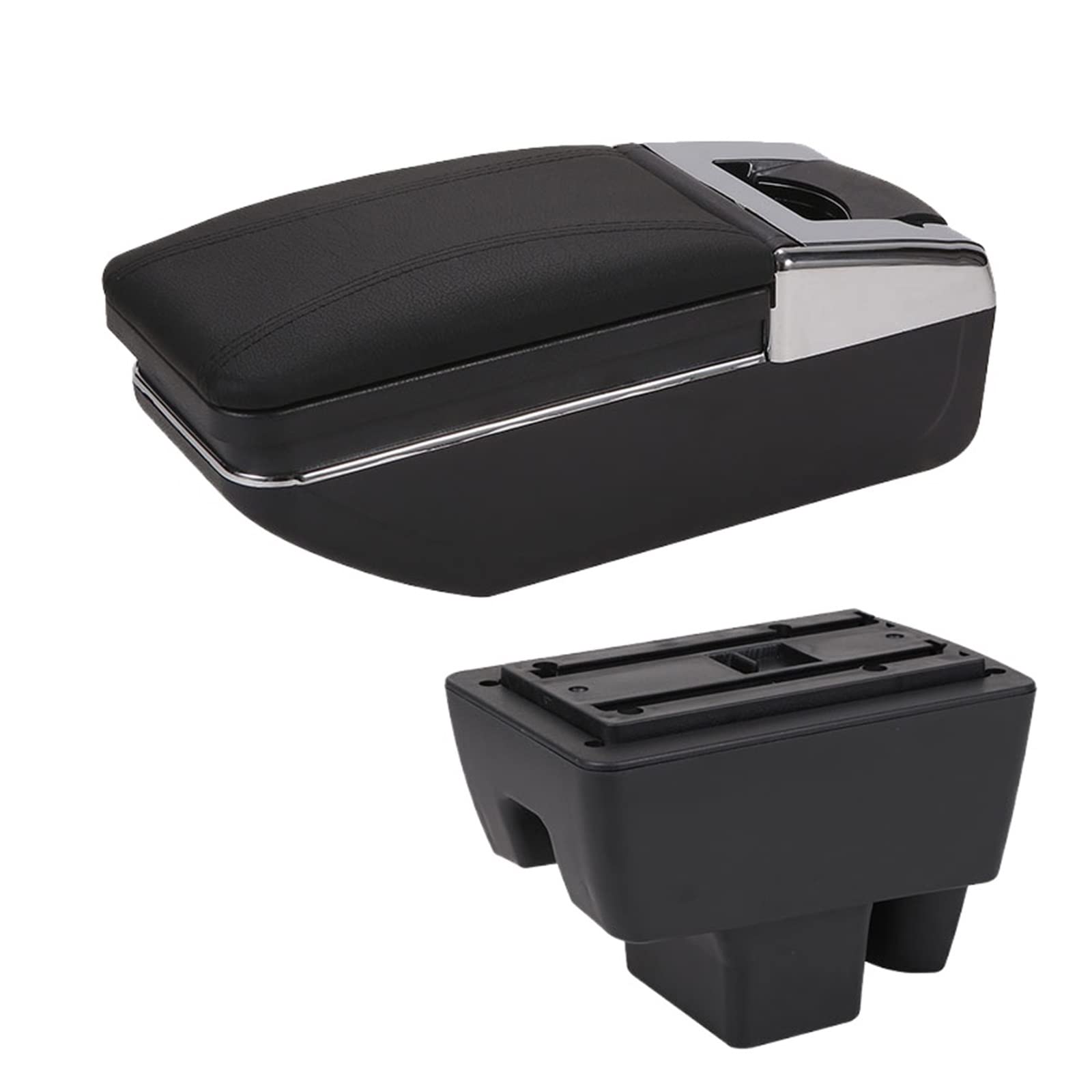 Car Armrest Box For VW For Polo 2020 2021 Retrofit Car Accessories Interior Details Storage Box(C2 NoUSB)