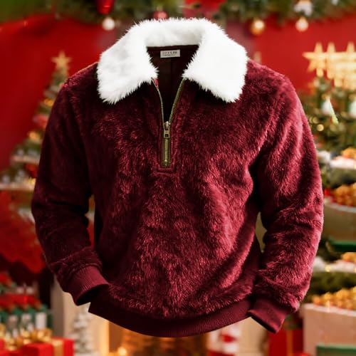 Pull à quart de fermeture éclair homme pour vos sorties hivernales décontractées - 2